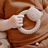 Braided Teddy Silicone Teether - Caramel