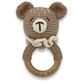 Ruffles Crocheted Teddy Rattle and Teether