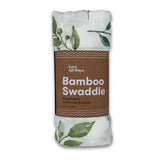 Bamboo swaddle and organic baby outfit in gift hamper
