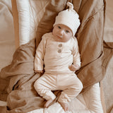 Organic Cotton Ribbed Winter Lounge Set - Butter