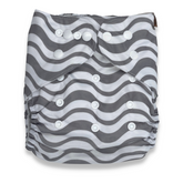 Love All Ways Eco Friendly Modern Cloth Nappy - Grey Stripes