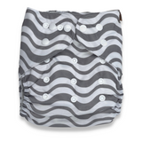 Love All Ways Eco Friendly Modern Cloth Nappy - Grey Stripes