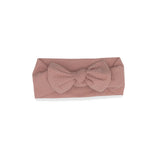 Organic Cotton Ribbed Knit Headband - Champagne Pink