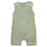Love All Ways organic cotton ribbed onesie in sage flatlay baby clothing gift