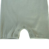 Sleeveless ribbed baby onesie snap crutch soft sage organic cotton Australia