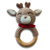 Hand-Crochet Christmas Reindeer Rattle