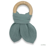 Beechwood Organic Cotton Teether - Sea Foam Green