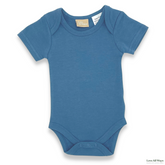Organic Combed Cotton Romper - Blue Steel