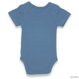 Organic Combed Cotton Romper - Blue Steel
