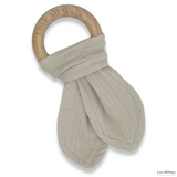 Beechwood Organic Cotton Teether - Soft Beige