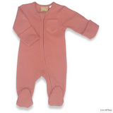 Love All Ways Organic Cotton Long Sleeve Romper - ROSE PINK