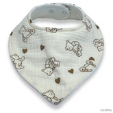 100% Organic Cotton Bandana Bib - Loving Teddy