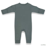 Organic Cotton Cozy Button Up Bodysuit - Sea Foam Green