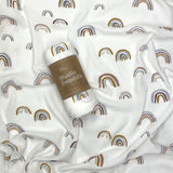 Peaceful Rainbow Cotton Muslin Swaddle