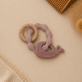 3 Piece Silicone and Beechwood Teether - Musk