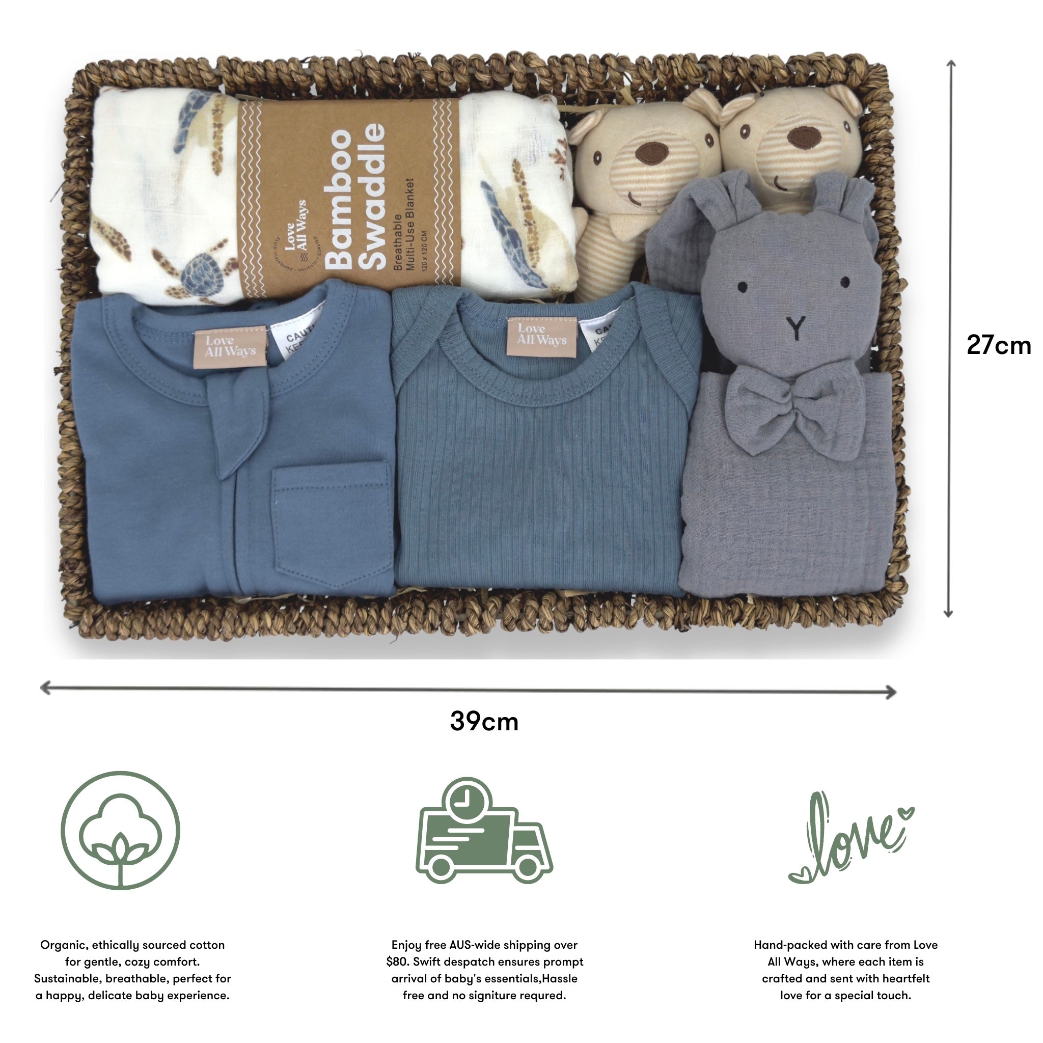 Nurtured Comfort Luxury Baby Boy Hamper