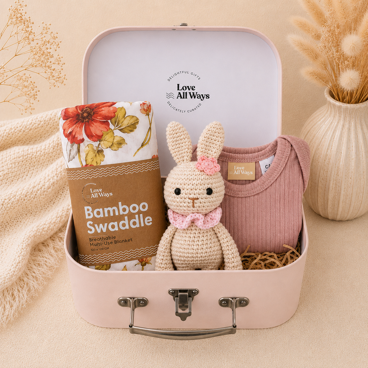 Pure Bliss Blossom & Bows Baby Girl Gift Hamper