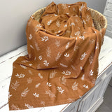 Bronze Leaves Bamboo Swaddle