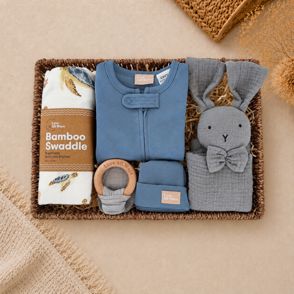 Cotton Comfort Deluxe Baby Boy Hamper