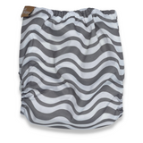Love All Ways Eco Friendly Modern Cloth Nappy - Grey Stripes