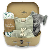 Summer loungewear neutral organic baby gift hamper makes the perfect gift for that someone special. FREE DELIVERY AUSTRALIA WIDE. Brisbane family business