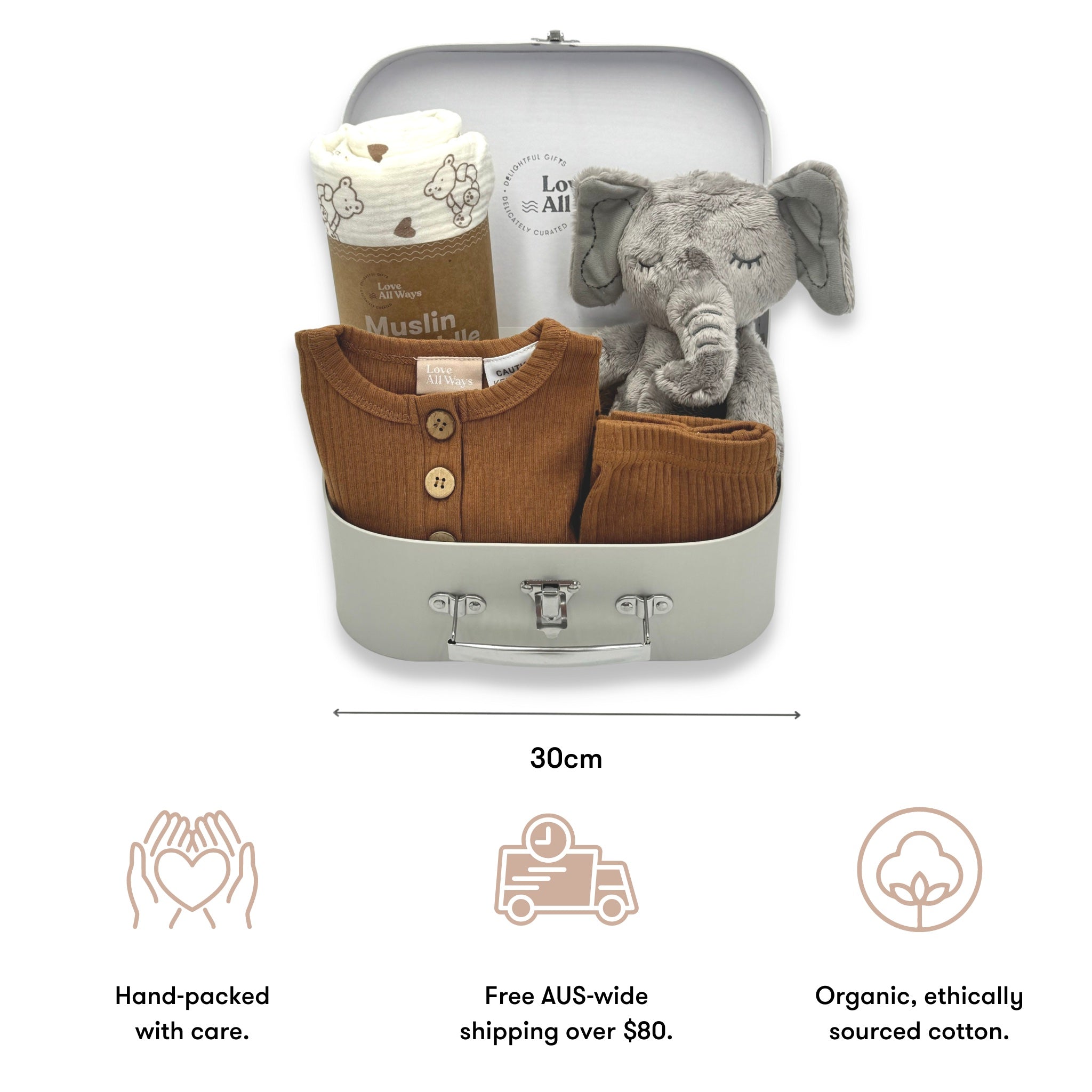 Newborn Winter Loungewear Baby Hamper - Warm Caramel