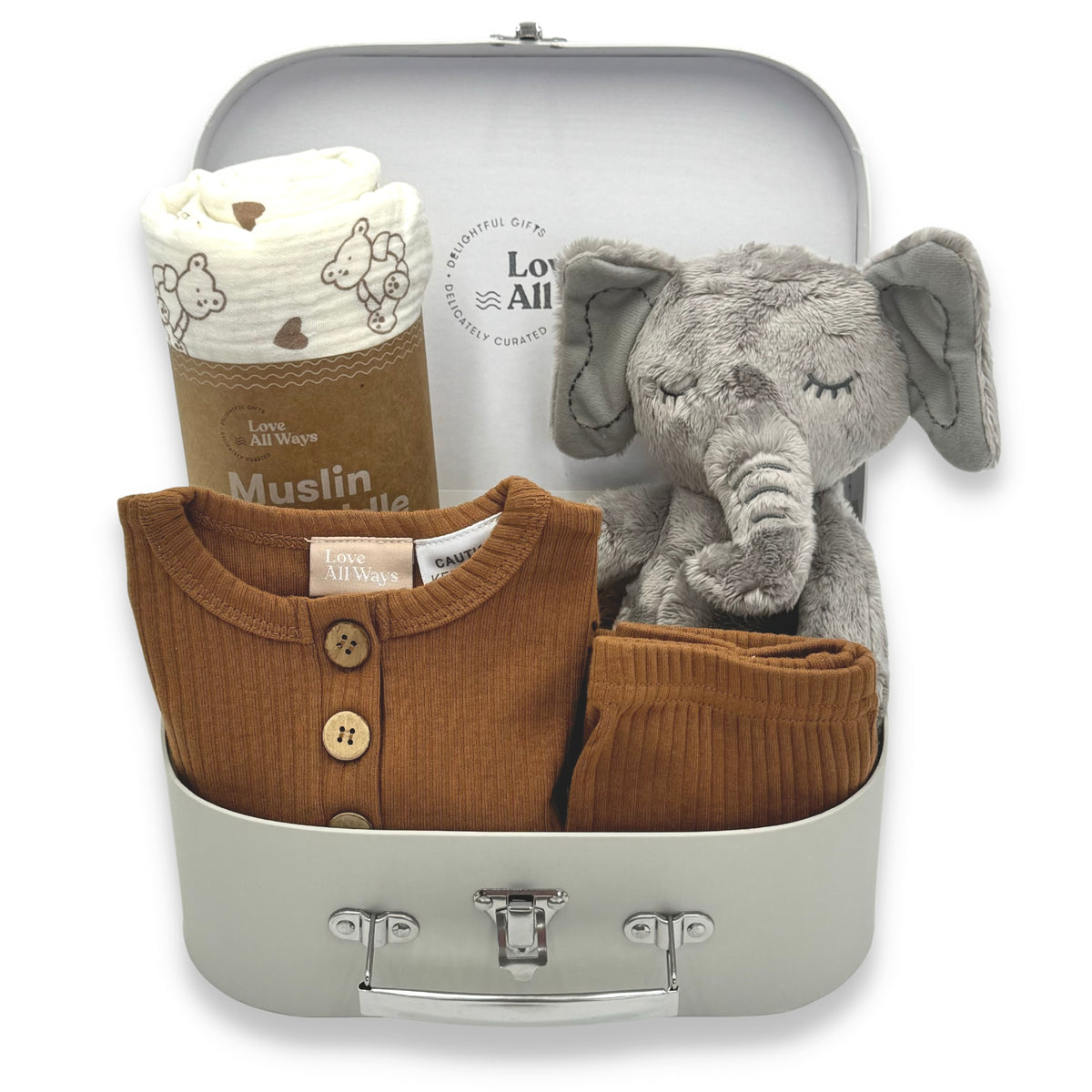Newborn Winter Loungewear Baby Hamper - Warm Caramel