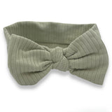 Organic Cotton Ribbed Knit Headband - Soft Sage