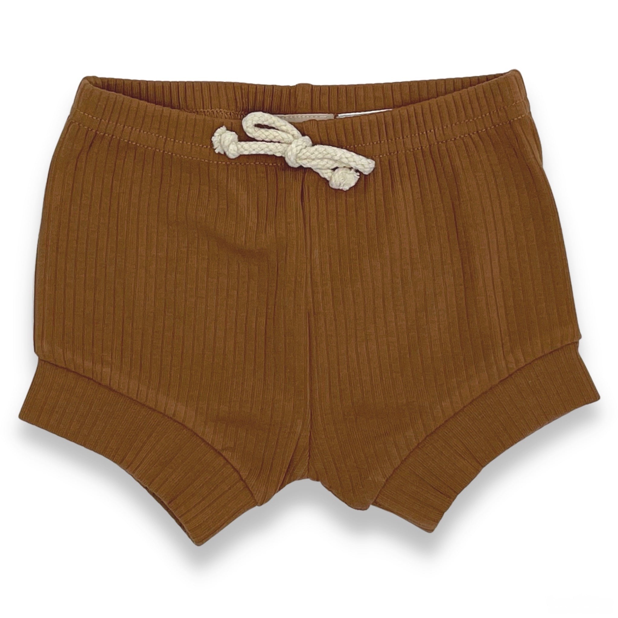 Organic Cotton Short Sleeve Ribbed Lounge Set - Iced Latte