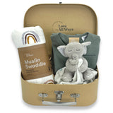 Organic Plush Baby Gift Hamper - Grey Elephant