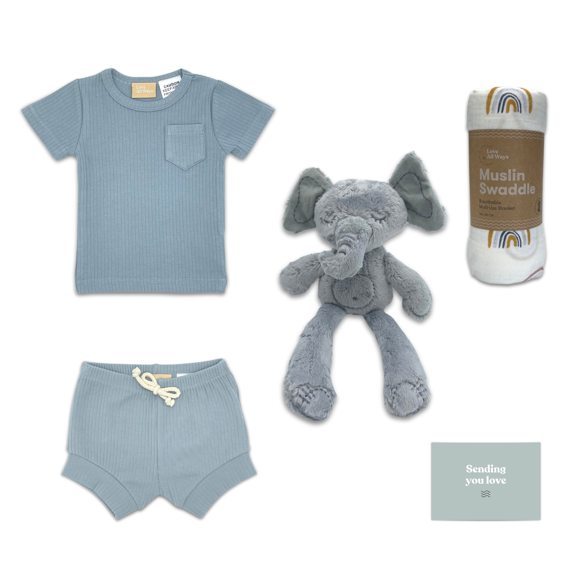 Summer Elephant Classic Baby Boy Hamper