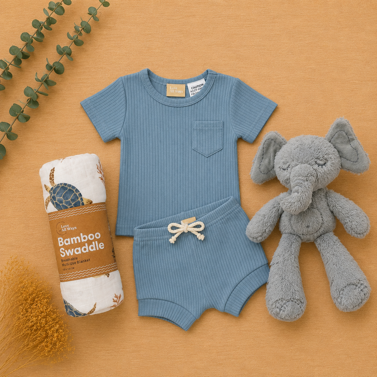Summer Elephant Classic Baby Boy Hamper