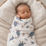 Turtles Organic Bamboo Swaddle