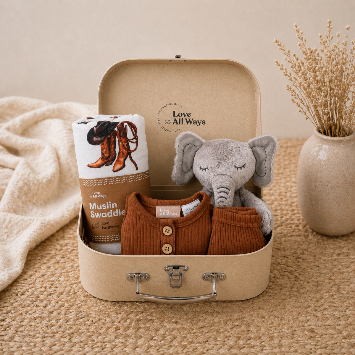 Winter Loungewear Premium Baby Hamper - Warm Caramel