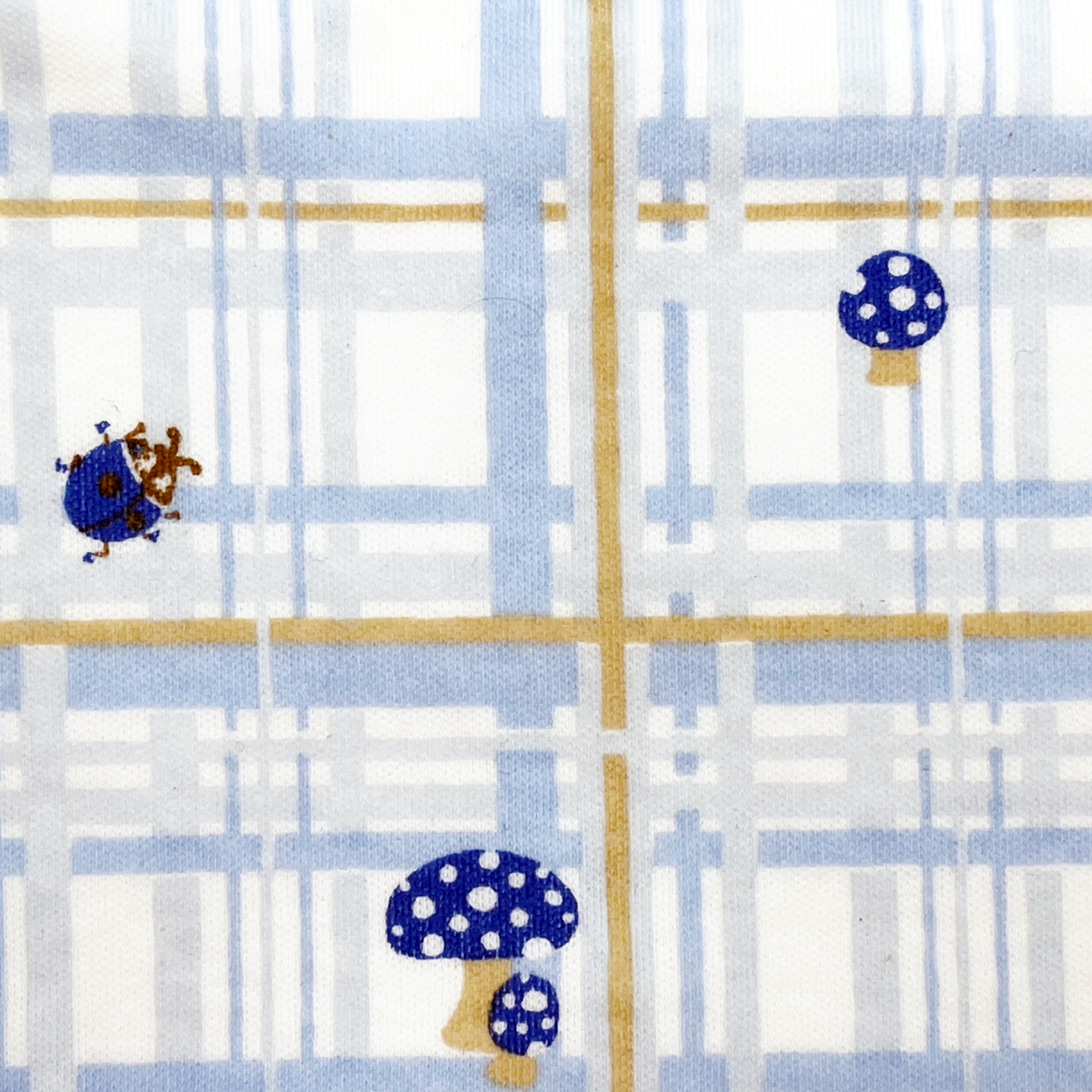 100% Cotton Bandana Bib - Blue Lady Bug