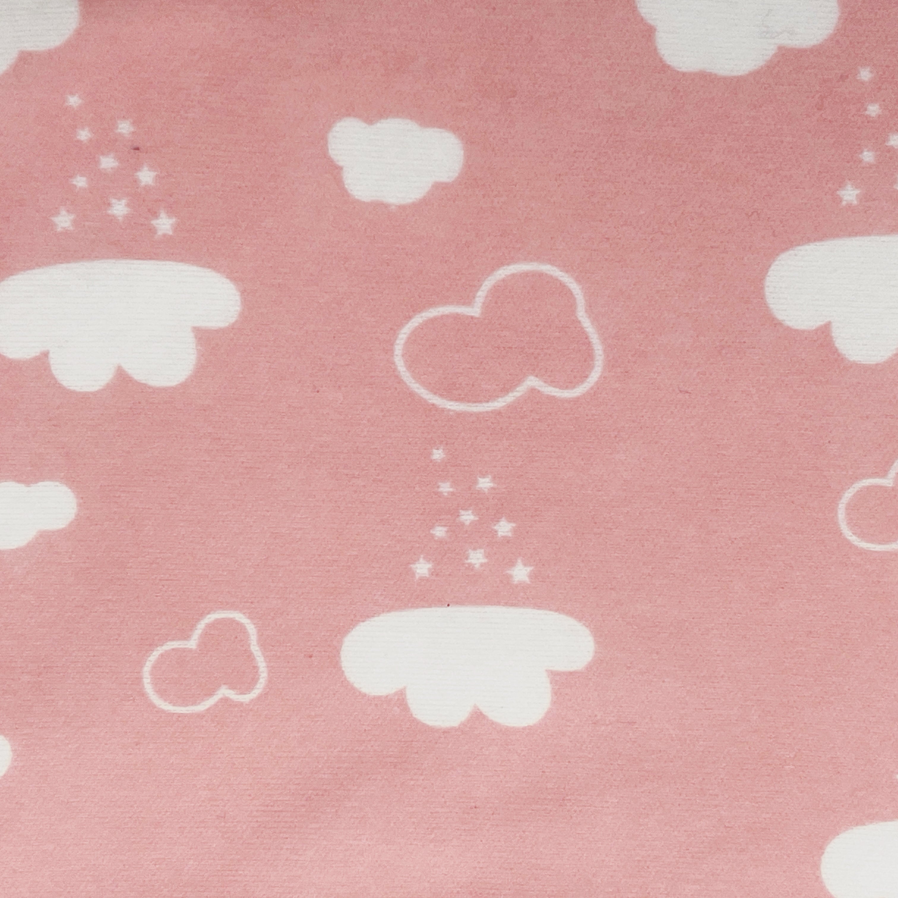 100% Cotton Bandana Bib - Pink Clouds