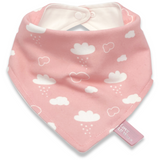 Love All Ways 100% Cotton 2 layer adjustable bandana style bib-PINK CLOUDS