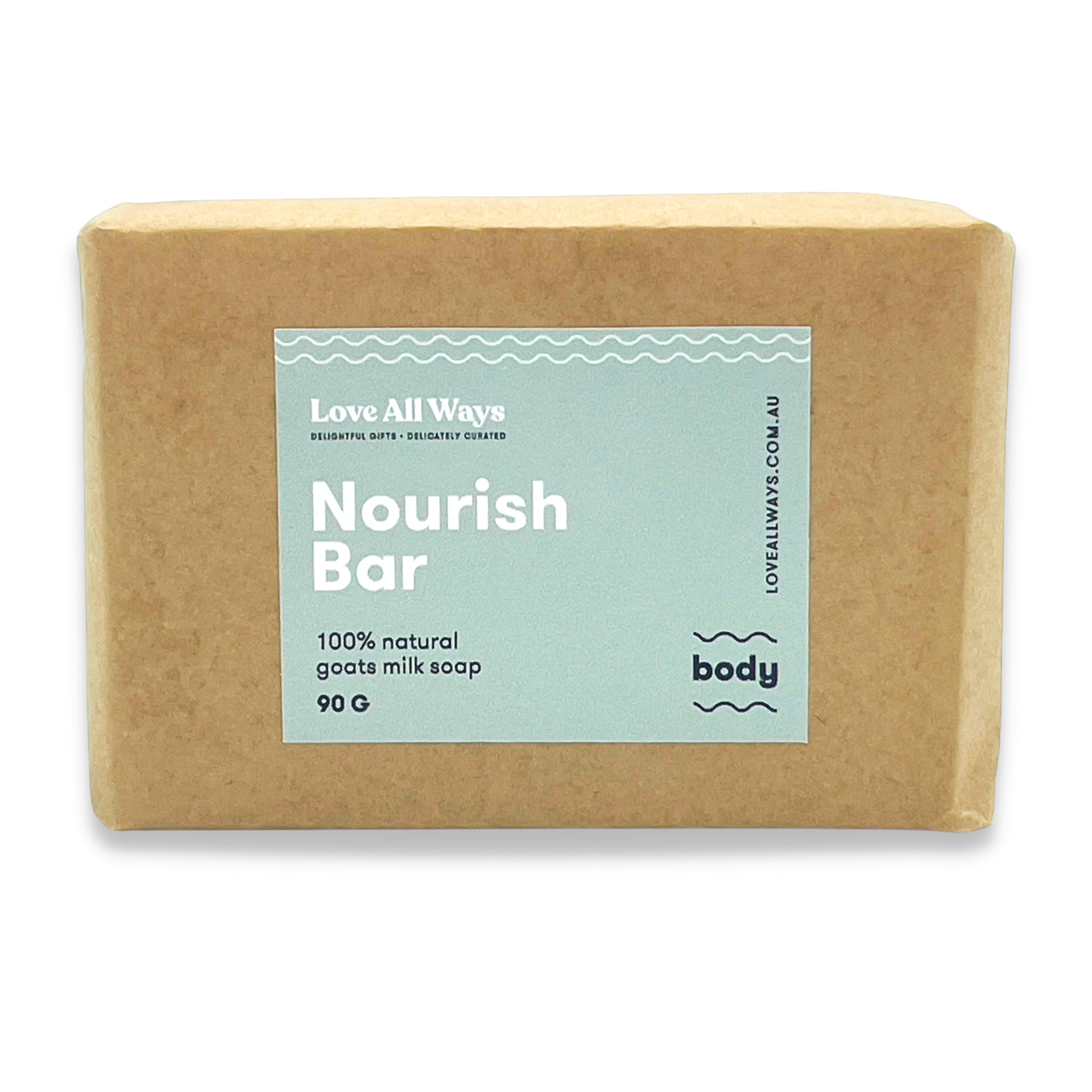 Love All Ways Nourish Bar - 100% Goats Milk Soap 90g