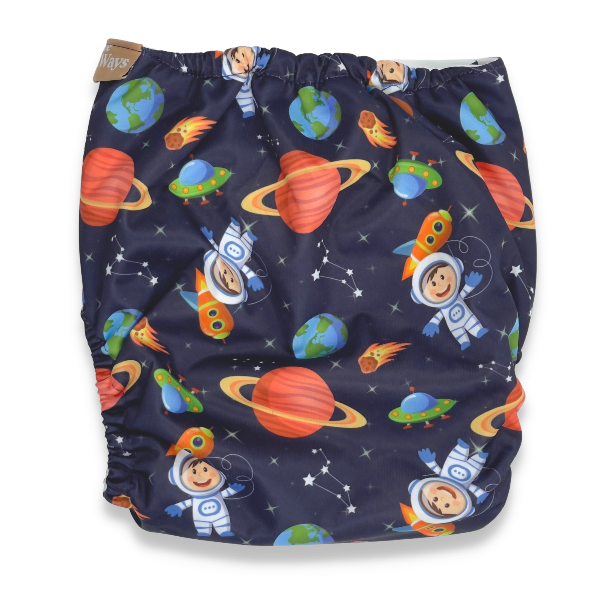 Love All Ways Eco Friendly Modern Cloth Nappy - Space Time back