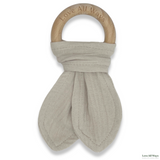 The Love All Ways beechwood organic cotton teether is a natural, eco friendly teether designed to stimulate gums and is a beautiful teething option to keep babies entertained. Made from a chemical free, non toxic natural beechwood that is safe for baby's mouth making it perfect for those sore gums and budding teeth. The finish is sanded and buffed to a smooth finish without the use of any varnishes or waxes