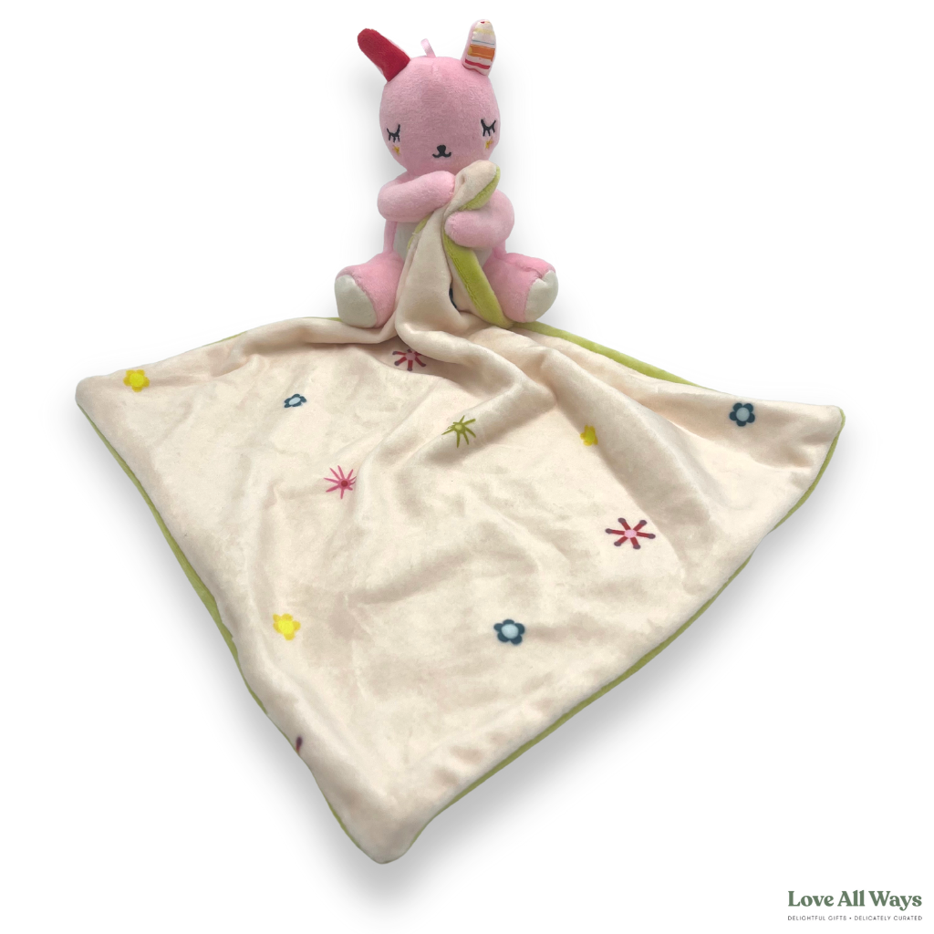 Soft Plush Security Blanket - Pink Bear