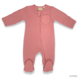 Jersey Romper and Plush Comforter Hamper - Pink Bear