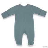 100% Organic Cotton Jersey 2 Way Zipper Romper - Sea Foam Green