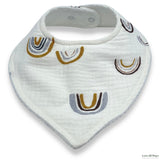 100% Organic Cotton Bandana Bib - Peaceful Rainbow