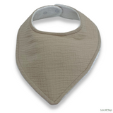 Love All Ways 100% Organic Cotton Bandana Bib - Soft Beige