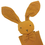 Love All Ways Organic Cotton Bunny Comforter - Bronze face close up