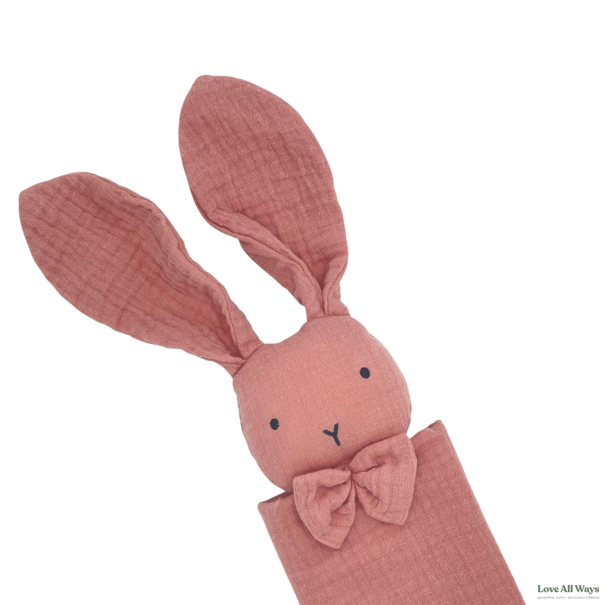Dark Pink Organic Cotton Bunny Comforter