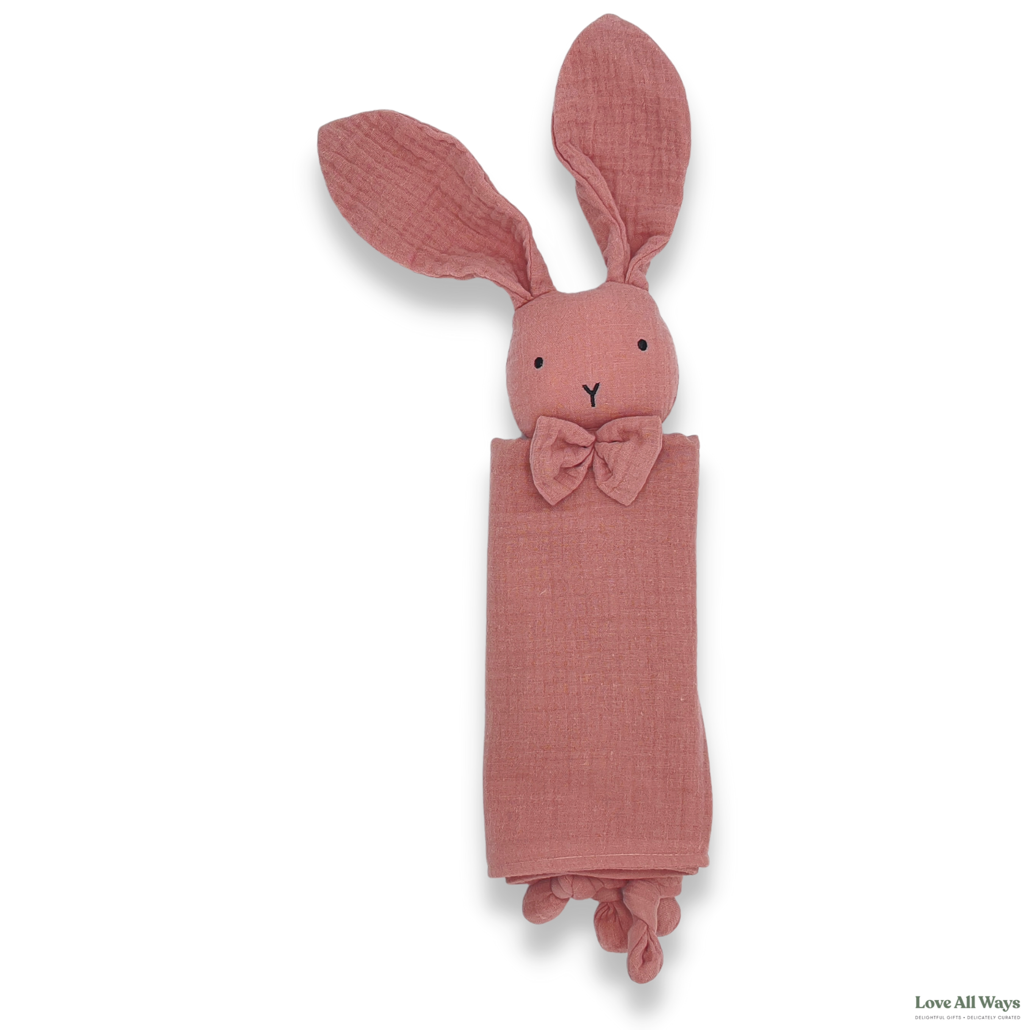 Dark Pink Organic Cotton Bunny Comforter