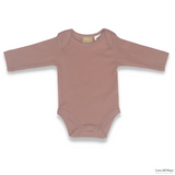 Love All Ways Organic Cotton Long Sleeve Romper - Dark Pink