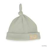 Organic Cotton Ribbed Knit Adjustable Beanie - Soft Sage